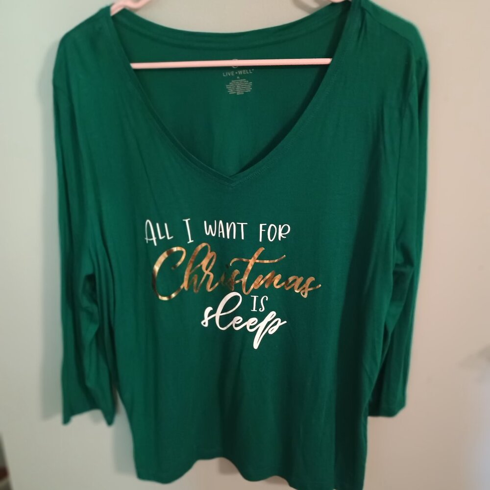 Cato XL Christmas long sleeve shirt emerald green